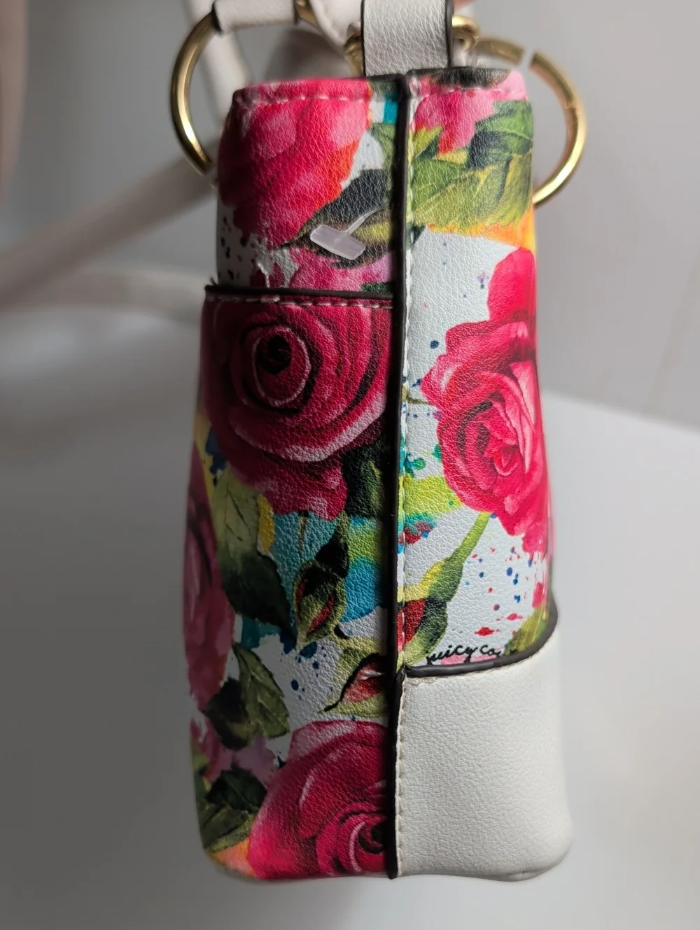 Juicy Couture Sweet Fantasy Rose Floral Crossbody Satchel